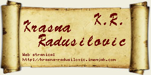 Krasna Radusilović vizit kartica